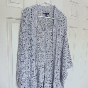 American Eagle Knit Cardigan Wrap Blue and Gray XL